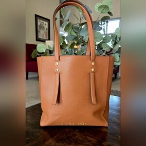 Marc Jacobs Cognac Pebbled Leather Work Tote
